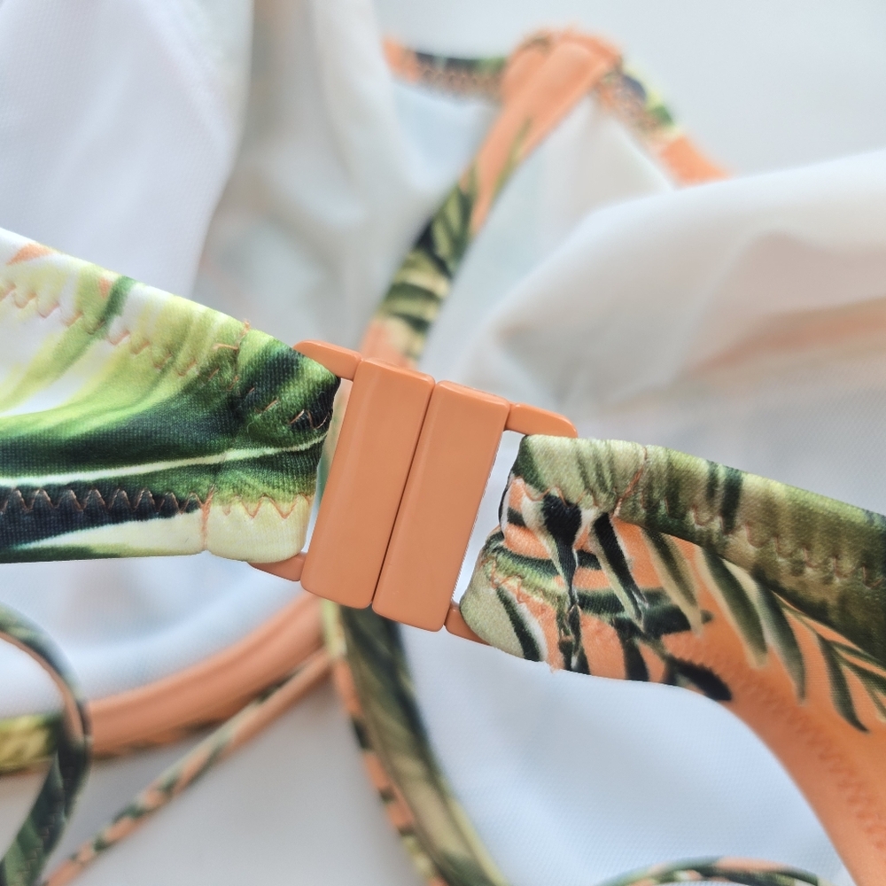 Freya Tropical Print Halter Bikini Top Birds In Paradise Full Figure Bust 34K - Picture 7 of 12